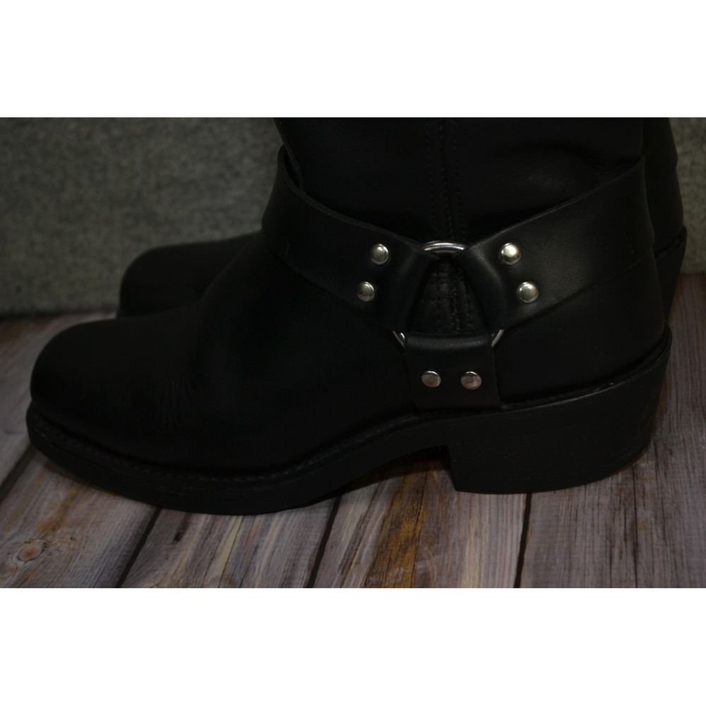 Dingo Boots Womens 10 Dean Black Leather Harness Motorcycle Mid Calf DI07370 - Picture 6 of 16